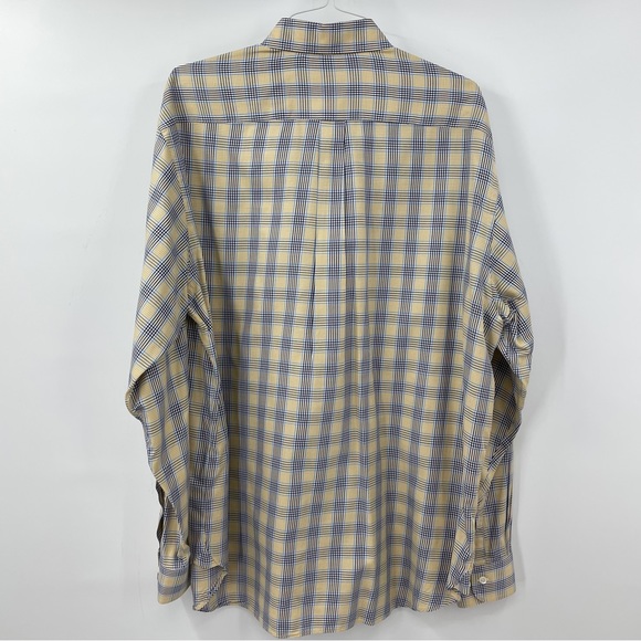 Brooks Brothers Country Club Yellow Blue Button Down Shirt XL LONG - Picture 5 of 6